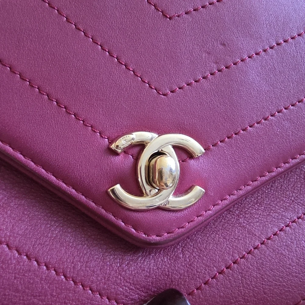 Chanel Burgundy Leather Crossbody Bag